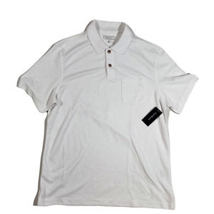 Club Room Island Polo Shirt Mens Medium‎ Bright White Pocket
